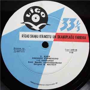 V. Kapp - Andante Espressivo 1-st Sümfooniast download flac