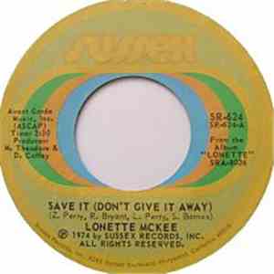 Lonette McKee - Save It (Don't Give It Away) / Do To Me FLAC album