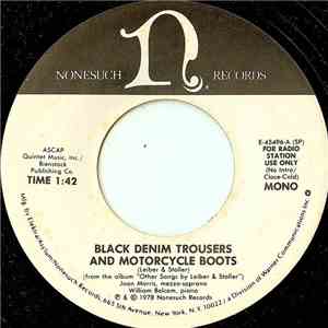 Joan Morris, William Bolcom - Black Denim Trousers And Motorcycle Boots FLAC album