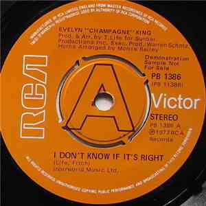 Evelyn "Champagne" King - I Don't Know If It's Right download flac