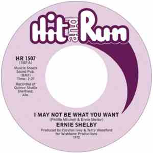 Ernie Shelby - I May Not Be What You Want / I'll See You Through download flac