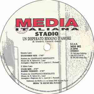 Stadio - Un Disperato Bisogno d'Amore download flac
