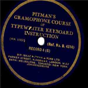 Unknown Artist - Pitman's Gramophone Course Of Typewriter Keyboard Instruction download flac