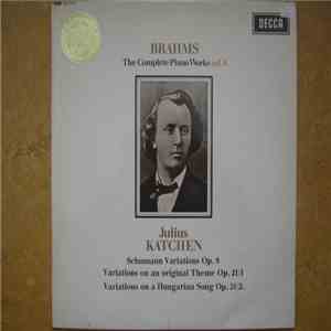 Brahms, Julius Katchen - The Complete Piano Works Vol. 6 download flac