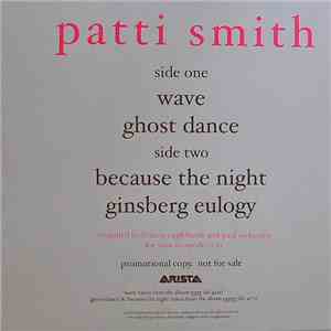 Patti Smith - Wave / Because The Night / Ghost Dance / Ginsberg Eulogy download flac