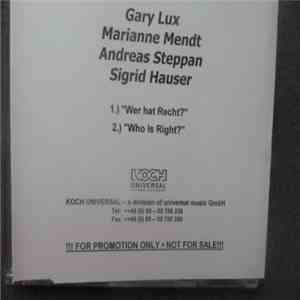 Gary Lux  Marianne Mendt  Andreas Steppan  Sigrid Hauser - Wer Hat Recht? / Who Is Right? download flac
