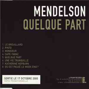 Mendelson - Quelque Part download flac