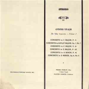 Antonio Vivaldi, Pierre Pierlot, I Solisti Veneti, Claudio Scimone - The Oboe Concertos -- Volume I download flac