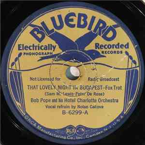 Bob Pope And His Hotel Charlotte Orchestra - That Lovely Night In Budapest / The Never-To-Be-Forgotten Night download flac