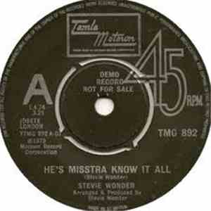 Stevie Wonder - He's Misstra Know It All download flac