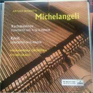 Arturo Benedetti Michelangeli, Philharmonia Orchestra, Ettore Gracis, Rachmaninov, Ravel - Concerto No. 4 In G Minor / Concerto In G Major download flac