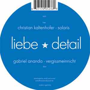 Gabriel Ananda / Christian Kaltenhofer - Vergissmeinnicht / Solaris download flac