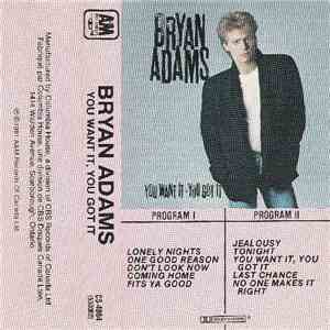 Bryan Adams - You Want It, You Got It download flac