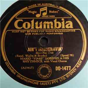 Mario "Harp" Lorenzi & His Rhythmics - Ain't Misbehavin' / Ain't She Sweet download flac