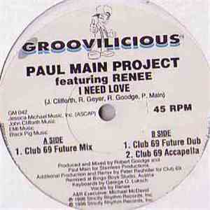 Paul Main Project Featuring Renee - I Need Love download flac