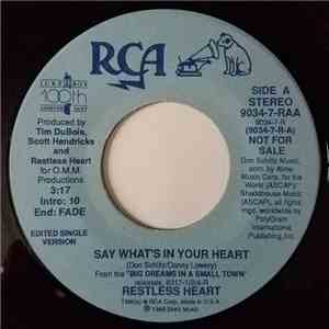 Restless Heart - Say What's In Your Heart download flac