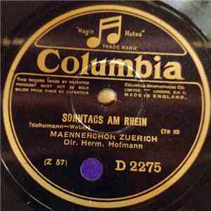 Männerchor Zürich, Herm. Hofmann - Sonntags Am Rhein / Abendfeier download flac