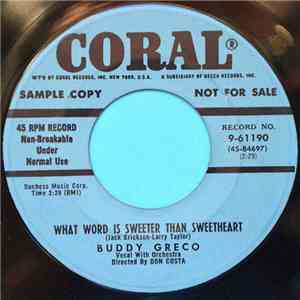 Buddy Greco - What Word Is Sweeter Than Sweetheart download flac
