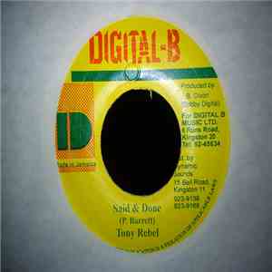 Tony Rebel - Said & Done download flac