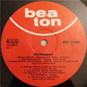 Bea Blasorchester, Grosses Berliner Blasorchester - Platzkonzert download flac