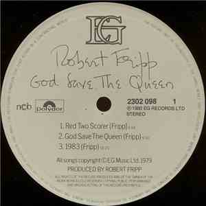 Robert Fripp - God Save The Queen / Under Heavy Manners download flac