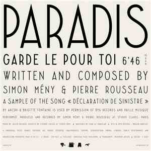 Paradis  - Garde Le Pour Toi download flac