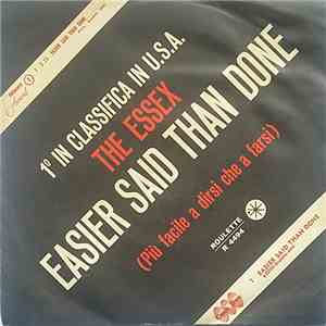 The Essex - Easier Said Than Done / Are You Going My Way download flac